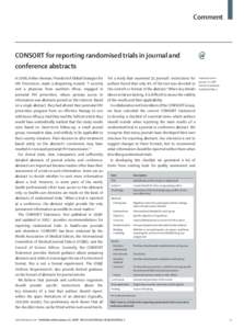 Medical research / Clinical trials / Clinical research / Design of experiments / Quality assurance / Consolidated Standards of Reporting Trials / Randomized controlled trial / Cluster randomised controlled trial / Trials / Abstract / Doug Altman / ICMJE recommendations