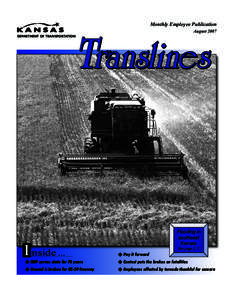 Monthly Employee Publication August 2007 Translines  DEPARTMENT OF TRANSPORTATION