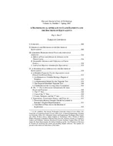 Harvard Journal of Law & Technology Volume 16, Number 2 Spring 2003 A MATHEMATICAL APPROACH TO CLAIM ELEMENTS AND THE DOCTRINE OF EQUIVALENTS Raj S. Davé*