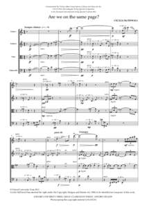Violin / String Quartet / Legato / Cecilia McDowall / Viol / Music / Articulations / Pizzicato