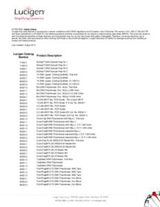 Microsoft Word - MSDS_Lucigen Non-Hazardous Products List 20-Aug-2013