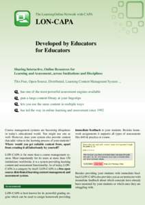 The LearningOnline Network with CAPA  LON-CAPA Developed by Educators for Educators