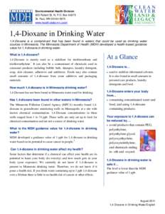 Dioxane in Drinking Water