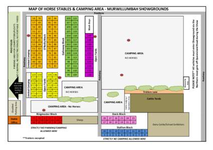 MAP OF HORSE STABLES & CAMPING AREA - MURWILLUMBAH SHOWGROUNDS