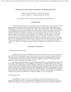 Persons using assistive technology may not be able to fully access information in this file. For assistance, e-mail . Include the Web site and filename in your message.  EPIDEMIOLOGICAL BACKGROUND AND 