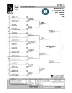 OPEN 13 MAIN DRAW DOUBLES Marseille, France