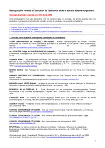 STATEC - Bibliographie - actualisation juin[removed]mai 2000