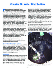 Chapter 10: Water Distribution  P articular attention must be paid to the distribution component of every cistern system