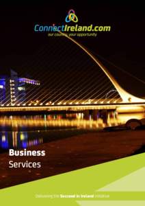 Business Services Delivering the Succeed in Ireland initiative Business Service companies have