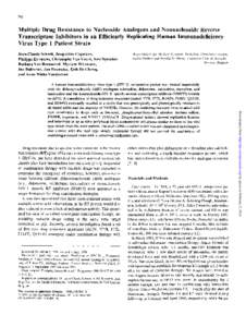 962  Multiple Drug Resistance to Nucleoside Analogues and Nonnucleoside Reverse