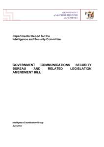 Microsoft Word - Departmental report GCSB and Related Legislation Amendment Bill.doc