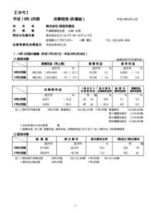 【ご参考】 平成１８年２月期 決算短信（非連結）  会