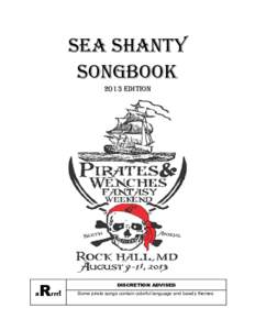 SEA SHANTY SONGBOOK 2013 EDITION a