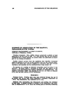 Evidence of Association in the Dimethyl Formamide-Water System