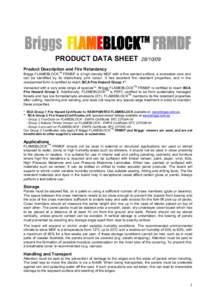 Microsoft Word - FLAMEBLOCK FRMDF Product Data Sheet