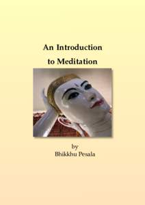 An Inoduction to Meditation  An Introduction to Meditation  by