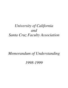 University of California and Santa Cruz Faculty Association