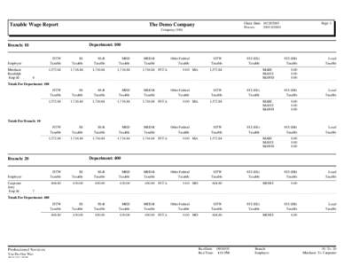 Crystal Reports - Taxable Wage