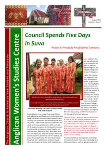 Anglican Women’s Studies Centre  The Anglican Church in Aotearoa New Zealand and Polynesia August 2014 Volume 4, Issue 7