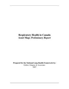 Respiratory therapy / Health education / Respiratory disease / Public health / Health / Medicine / Canadian Lung Association