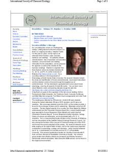 International Society of Chemical Ecology  Page 1 of 3