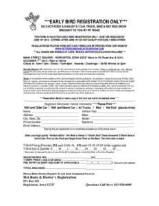 2012 EARLY BIRD Hot Rods & Harleys Flyer Registration REVISED 1912