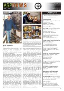 ASPnews JULY 2012 Newsletter of the Auckland Studio Potters Society PO BoxOnehunga