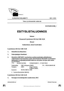 EUROOPAN PARLAMENTTI[removed]Talous- ja raha-asioiden valiokunta