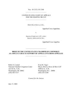 Nos[removed], [removed]_________________________ UNITED STATES COURT OF APPEALS FOR THE EIGHTH CIRCUIT _________________________ EDEN ELECTRICAL, LTD.,