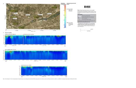 Resistivity, in ohm-meters Rio Americano High School Plate 4. Maps showing (A) the location of the interpreted resistivity sections with respect to the study area, and (B)