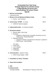 Microsoft Word - DH1Unscheduled Care Task Group, RCG, 26 Jan 2014 AGENDA