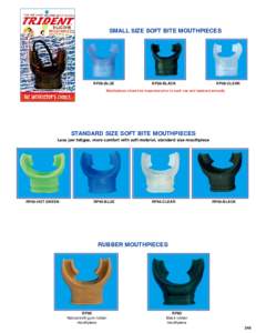 SMALL SIZE SOFT BITE MOUTHPIECES  RP38-BLUE RP38-BLACK