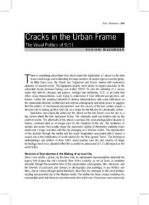Truth / Testimony[removed]Cracks in the Urban Frame The Visual Politics of 9/11 RANJANI MAZUMDAR