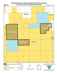 BLM Utah February 2015 Cometitive Oil & Gas Lease Sale San Juan County Proposed Sale Parcels November 14, 2014 Map 19 28