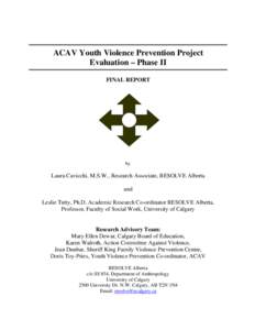 ACAV Youth Violence Prevention Project Evaluation – Phase II FINAL REPORT by
