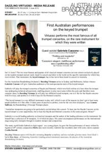 Dazzling Virtuoso Media Release final SYDandMELB