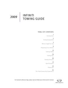 2008 Infiniti Towing Guide