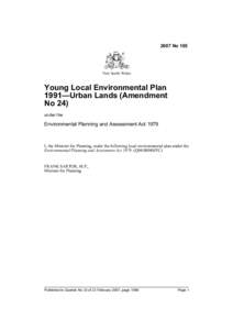 2007 No 105  New South Wales Young Local Environmental Plan 1991—Urban Lands (Amendment