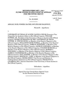 REVISED FEBRUARY 1, 2011 United States Court of Appeals Fifth Circuit IN THE UNITED STATES COURT OF APPEALS FILED FOR THE FIFTH CIRCUIT