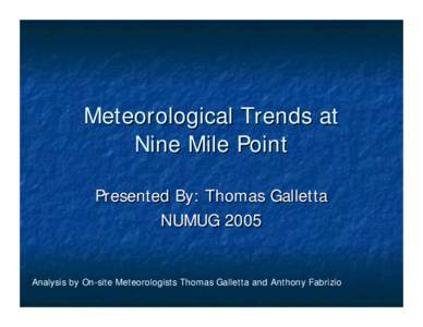 Meteorological Trends at  Nine Mile Point