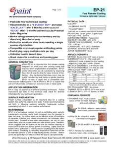 Microsoft Word - EP-21 Technical Bulletin _2010-05_.doc