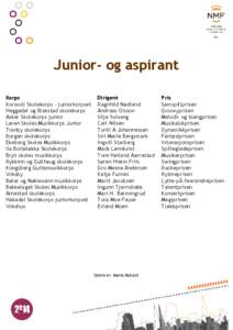 Junior- og aspirant Korps Korsvoll Skolekorps - juniorkorpset Heggedal og Blakstad skolekorps Asker Skolekorps junior Løren Skoles Musikkorps Junior