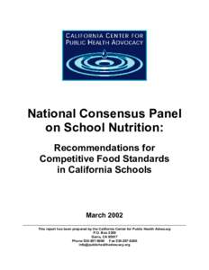 Microsoft Word - Nutrition Standards Report - Final.DOC