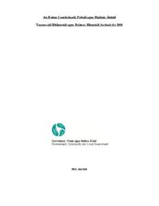 An Roinn Comhshaoil, Pobail agus Rialtais Áitiúil Tuarascáil Bhliantúil agus Ráiteas Bliantúil Aschuir do 2010 PRN: A11/1120  2