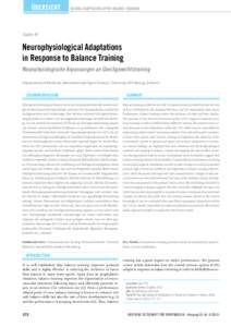 ÜBERSICHT  Neural adaptations after balance training Taube W