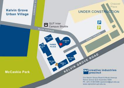QUT Kelvin Grove campus wayfinding map