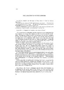 DECLARATION O F JUDGE KOROMA  Decision by Numihia and Botsivana to hring dispute to Court by Speciul Agreement. Possible interpretations of 1890 Anglo-German Agreement -- Clloice of one such interpretatiorl by the Court