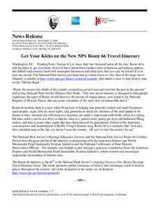 News Release FOR IMMEDIATE RELEASE - SEPTEMBER 23, 2009 NATIONAL PARK SERVICE- KATHY KUPPER[removed]WORLD MONUMENTS FUND- HOLLY EVARTS[removed]AMERICAN EXPRESS –JUDY TENZER[removed]