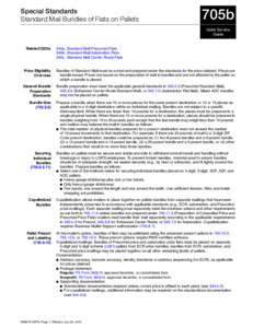 QSG 705b Special Standards - Standard Mail Bundles of Flats on Pallets