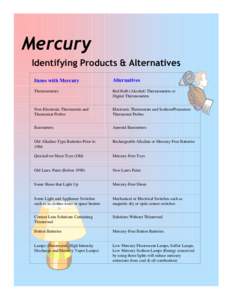 Mercury Identifying Products & Alternatives Items with Mercury Alternatives